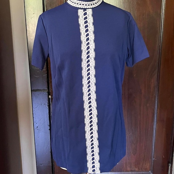 60’s/ 70’s VTG Belted New Fashion Creation Lace Detail Tunic Gogo Mini Dress - Picture 8 of 9